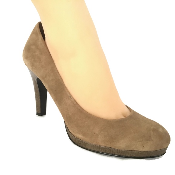 Bandolino Shoes - Bandolino Heels Womens 10M Tan Suede 4 In. Pump BX